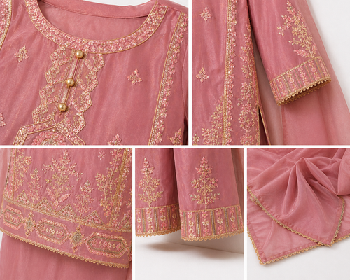 Gul-e-Kashmir  Organza - 3 Pc